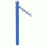 POTELET PROVINCE Ø76 MM CHAINES 1 ANNEAU BOULE BLEU 5010 - PROCITY
