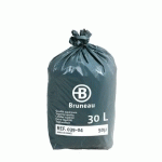 SAC POUBELLE 30 LITRES QUALITÉ SUPÉRIEURE BRUNEAU GRIS - 200 SACS