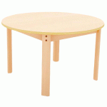 TABLE ERGO RONDE T2 - HÊTRE/HÊTRE - MANUTAN COLLECTIVITÉS