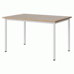 TABLE MALIBU 120X80 T5 4P STRA ALAISÉ ACACIA/BLC 9016
