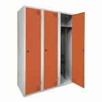 ARMOIRE SÉCHANTE IS 3 COLONNES À CLÉ ORANGE - MANUTAN COLLECTIVITÉS
