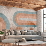 ARTGEIST - PAPIER PEINT THREE SUNS - 150 X 105 CM - GRIS ET BRONZE