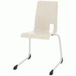 CHAISE COQUE SODA PIÈTEMENT LUGE ACIER - BLANC PASTEL/BLANC - RODET