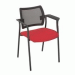 FAUTEUIL AMETS DOSSIER MAILLE ASSISE ROUGE