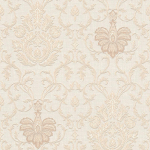 PAPIER PEINT ÉLÉGANT FLORAL POUR SALON | PAPIER PEINT À MOTIF BAROQUE CRÈME | TAPISSERIE FLEURIE BEIGE PARFAITE POUR COULOIR - 10,05 X 0,53 M