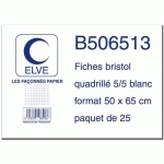 FICHES BRISTOL QUADRILLÉES 5/5, 500 X 650 MM, 25 FICHES
