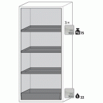 ARMOIRE SÉCURITÉ S-PHOENIX-90 S90.196.090.FWAS BLANC - ASECOS