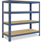 SHELFPLAZA - HOME 100X100X45CM ÉTAGÈRE CHARGE LOURDE BLEU / ETAGERE METALLIQUE 4 NIVEAUX / 175KG CAPACITÉ CHARGE / ETAGERE EN METAL, ÉTAGÈRES DE