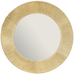 ATMOSPHERA - GRAND MIROIR MURAL EN MÉTAL DORÉ D 90 CM DORÉ