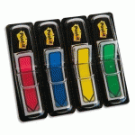 SET DE 4 X 24 INDEX FORMAT ETROIT - IMPRESSION FLECHE - 1,2 X 4, 4 CM - COLORIS ASSORTIS CLASSIQUES
