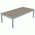 TABLE CARÉLIE MOB 160X80 T1 STR POLY. ÉRABLE G. BEIGE/LAGON - MOBIDECOR