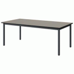 TABLE MALIBU 160X80 T3 4P STRA GRIS U727/NOIR GRIS 7016
