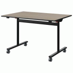 TABLE MALIBU RAB. 120X80 T6 DL ST CHÊNE 1146/NOIR NOIR 9005 - MANUTAN EXPERT