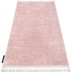 TAPIS BERBER 9000 ROSE FRANGES BERBÈRE MAROCAIN SHAGGY PINK 160X220 CM