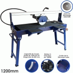 MONSTER SHOP - SCIE À CARRELAGE TABLE DE SCIAGE COUPE CARREAUX ÉLECTRIQUE SCIE DE TABLE LAME DE COUPE DIAMANTÉE 1200MM 1400W - BLUE