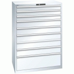 ARMOIRE 9 TIROIRS SÉRIE 14.518-CAPACITÉ 200KG-BLANC - LISTA