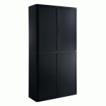 ARMOIRE EASY OFFICE HAUTEUR 204 CM CORPS ET RIDEAUX COLORIS NOIR - MANUTAN COLLECTIVITÉS