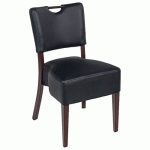 CHAISE VERONE STRUC HÊTRE MASSIF - ASS/DOSS TISSU PVC - NOIR - STAMP