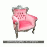 FAUTEUIL BAROQUE ROSE