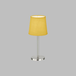 FH LIGHTING LAMPE À POSER EVE ABAT-JOUR LIN NICKEL/JAUNE