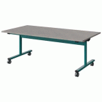 TABLE MALIBU RAB. 160X80 T3 DL STRA ABS BÉTON F186/BLEU 5018