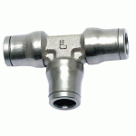 TÉ ÉGAL 3604 - LAITON NICKELÉ CHIMIQUE FDA - DIAMÈTRE 14 MM - TUBE/TUBE PARKER LEGRIS