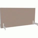ADEMA+ ECRAN POSTE DOUBLE L180 CM ACIER BLANC/TISSU TAUPE - CLEN
