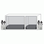 ARMOIRE SÉCURITÉ SOUS PAILLASSE UB-S-90 UB90.060.140.2S GRIS - ASECOS