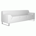 CANAPÉ 3 PLACES SIMILI CUIR ASTO BLANC