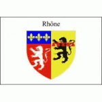 DRAPEAU RHÔNE : DIMENSIONS - 50 X 75 CM