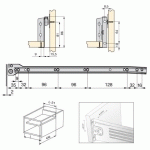 KIT TIROIR ULTRABOX-HAUTEUR 86 MM-GRIS MÉTALLISÉ-450MM-10KITS EMUCA