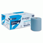 ROULEAU D'ESSUIE-MAINS LUCART STRONG BLUE 155 IDENTITY DOUBLE ÉPAISSEUR 155 M - CARTON DE 6