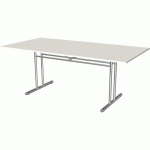 TABLE DE RÉUNION ARTLINE 6 PERSONNES 200X100X72CM7446 BLANC
