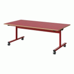TABLE MALIBU RAB 160X80 T3 DL ST ALAISÉ ROUG U321/ROUGE 3020