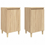 TABLES DE CHEVET 2PCS CHÊNE SONOMA 40X35X70CM BOIS D'INGÉNIERIE