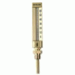 THERMOMÈTRE INDUSTRIEL DROIT EN VERRE 0-60°C - PLONGEUR 63 MM - MOYEN MODÈLE DISTRILABO