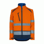 BLOUSON SOFTSHELL LONG LIFE ORANGE/MARINE M - T2S