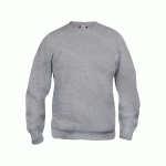 CLIQUE SWEAT BASIC COL RD GRIS CHINÉ 5XL