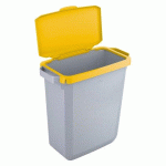 CONTENEUR À DÉCHETS DURABIN 60 LITRES TRI SÉLECTIF DURABLE, COUVERCLE JAUNE