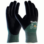 GANTS ANTI-COUPURE MAXIFLEX CUT 34-8753 - VERT ET NOIR - 12 PAIRES - T8 ATG