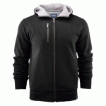 JAMES HARVEST PARKWICK SWEATSHIRT FULLZIP HOMMES NOIR - TAILLE M