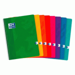 LOT DE 10 - CAHIER OXFORD COLOR LIFE 24 X 32 CM PETITS CARREAUX 100 PAGES