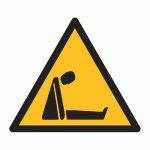 PANNEAU TRIANGLE DE DANGER RISQUE D'ASPHYXIE ISO 7010 - W041  - PVC - 200