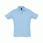 POLO PERSONNALISABLE PIQUÉ SUMMER ADULTE BLEU CIEL