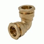 RACCORD COUDÉ LAITON PN16 POUR TUYAU PE Ø25