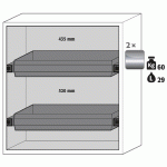 ARMOIRE SÉCURITÉ S-CLASSIC-90 S90.129.120.WDAS GRIS CLAIR - MANUTAN COLLECTIVITÉS