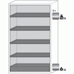 ARMOIRE SCLASSIC90 MAINTIEN ET BAC-1196-ACIER-JAUNE-4