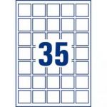 AVERY BOITE DE 700 ÉTIQUETTES BLANCHES POUR CODES QR CARRÉES FORMAT 35 X 35MM