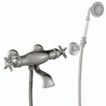 BAIN‑DOUCHE THERMOSTATIQUE DOUCHETTE À MAIN ANTICALCAIRE AVEC SUPPORT ORIENTABLE. FLEXIBLE DOUBLE AGRAFAGE - TRES 24217409AC