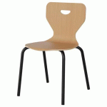 CHAISE MALIBU 4P - T5 - COQUE HÊTRE / ALU NOIR 9005 - MANUTAN EXPERT